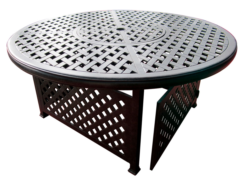 T-435-GFP (52”) Weave Round Gas Fire Pit