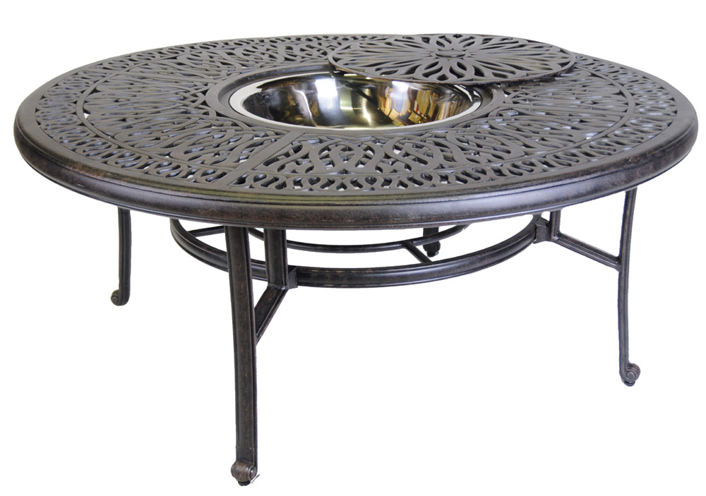 T-427-FP (52”) Round Firepit/Ice Bucket Table